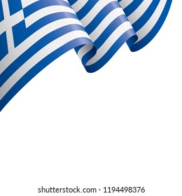 Greece flag, vector illustration on a white background.