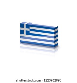 Greece flag, vector illustration on a white background.