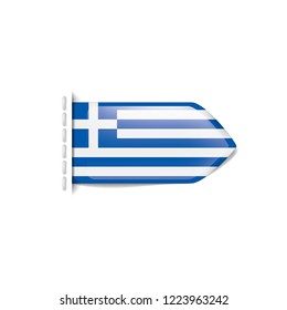 Greece flag, vector illustration on a white background.