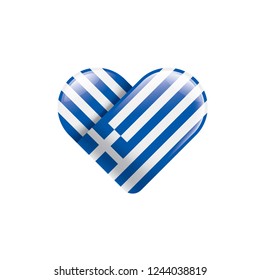 Greece flag, vector illustration on a white background.