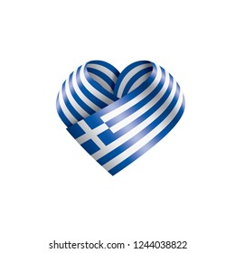 Greece flag, vector illustration on a white background.