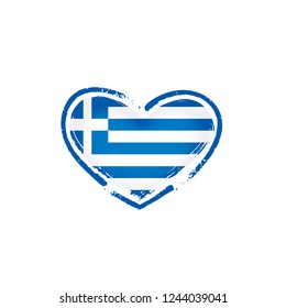 Greece flag, vector illustration on a white background.