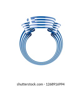 Greece flag, vector illustration on a white background.