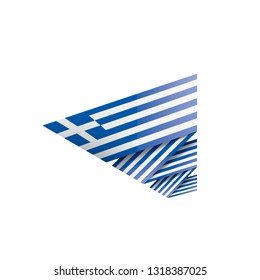 Greece flag, vector illustration on a white background.
