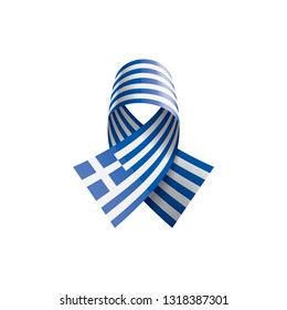 Greece flag, vector illustration on a white background.