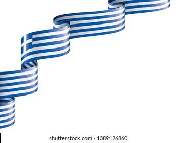 Greece flag, vector illustration on a white background.
