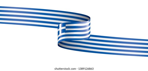 Greece flag, vector illustration on a white background.