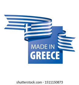 Greece flag, vector illustration on a white background.