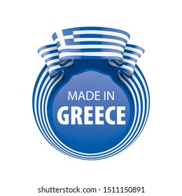 Greece flag, vector illustration on a white background.