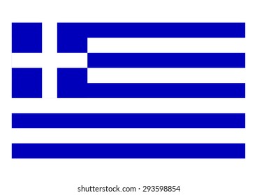 Greece Flag, vector illustration on white background