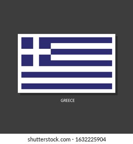 Greece flag Vector Square Icon.