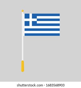 Grecia Banderas sobre fondo blanco, ilustración vectorial.