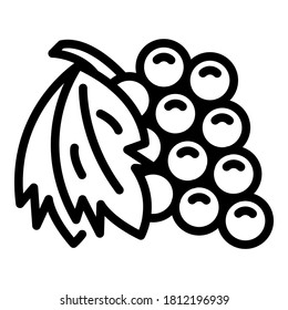Greece fresh grapes icon. Outline greece fresh grapes vector icon for web design isolated on white background