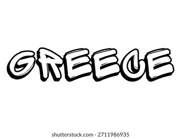 Greece graffiti word Vector fuente
Palabra de fuente del Vector en un fondo blanco