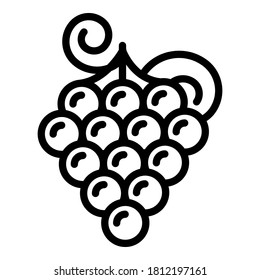 Greece grapes icon. Outline greece grapes vector icon for web design isolated on white background