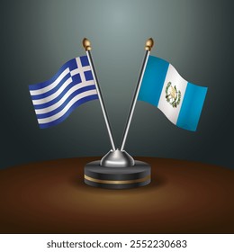 A tabela Grécia e Guatemala sinaliza a relação com o plano de fundo gradiente. Ilustração de vetor