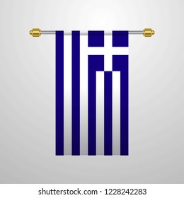 Greece hanging Flag