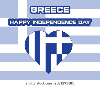 Greece happy independence day celebration banner. Vector illustration.