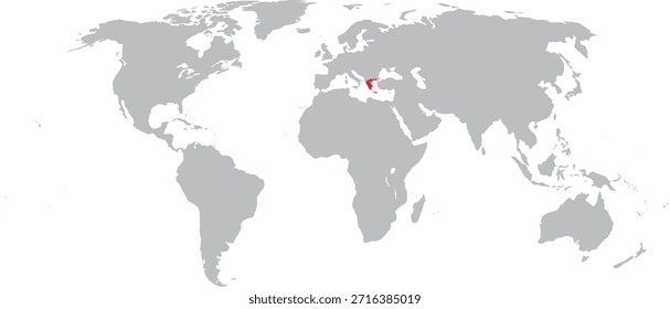 Grecia destacada en el diseño del Vector del mapa mundial