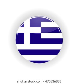 Greece icon circle isolated on white background. Athens icon vector illustration