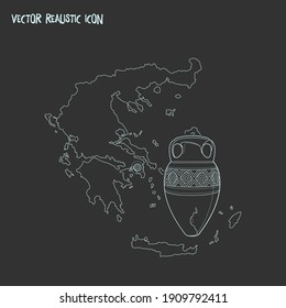 Greece icon line element. Vector illustration of greece icon line isolated on clean background for your web mobile app logo design.