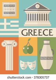 greece icon set