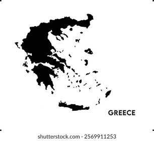 Greece icon vector design, Greece Logo design, Greece's unique charm and natural wonders, Use it in your marketing materials, travel guides, digital projects, Greece map logo vector, Black vector