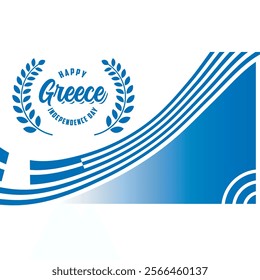 Greece Independence Day background simple minimalist Vector Illustration