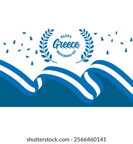 Greece Independence Day background simple minimalist Vector Illustration