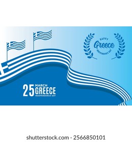 Greece Independence Day background simple minimalist Vector Illustration