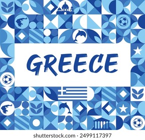 Greece Independence Day typography poster. 