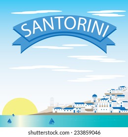 Greece Island Landscape vectors and banner