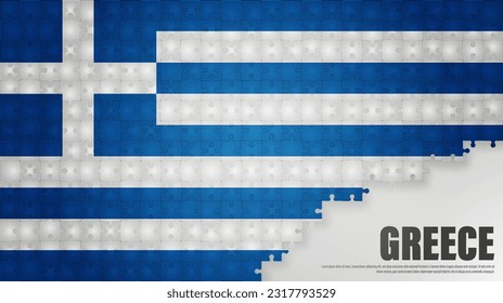 Greece jigsaw flag background. Element of impact for the use you want to make of it.