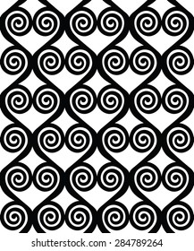 Greece key ethnic seamless pattern. Meander. Black and white background texture. Wallpaper.