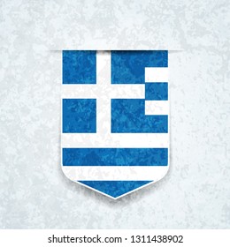 Greece label shield illustration