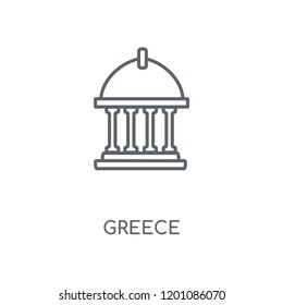 Greece linear icon. Greece concept stroke symbol design. Thin graphic elements vector illustration, outline pattern on a white background, eps 10.