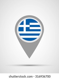 Greece location, Greece flag application, vector illustration, abstract, graphic design