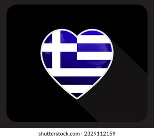 Greece Love Pride Flag Icon
