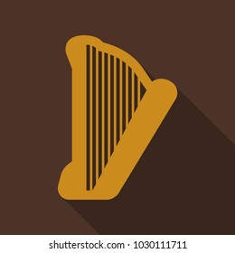 Greece lyre music theme icon vector illustration