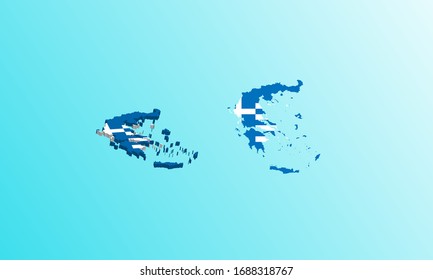 greece map 3D icon vector illustration.