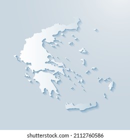 Greece Map 3D on gray background. Vector illustration