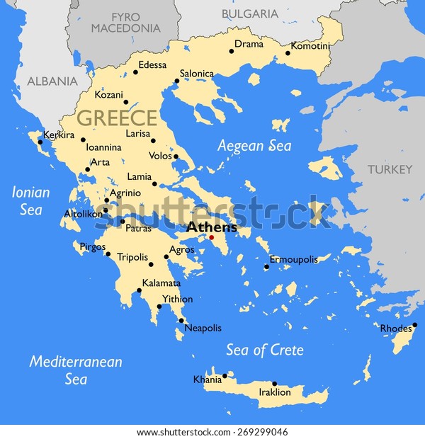 ギリシャの地図 のベクター画像素材 ロイヤリティフリー
