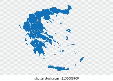 Greece Map blue Color on Backgound png