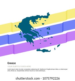 Greece map design with white background vector
