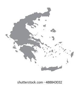 Greece map gray