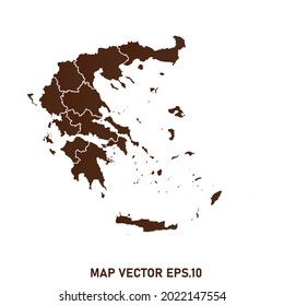 Greece map High Detailed on white background. Abstract design vector illustration eps 10