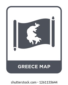 greece map icon vector on white background, greece map trendy filled icons from Countrymaps collection, greece map simple element illustration