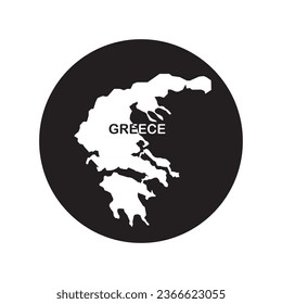 Icono de mapa GRECIA,diseño de símbolo de ilustración vector