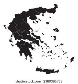 Mapa de Grecia con las principales regiones. Mapa de Grecia 