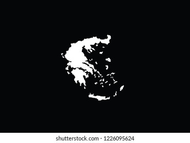 Greece map outline country shape national borders 